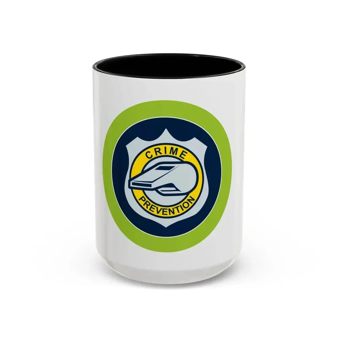 Crime Prevention (Boy Scout Merit Badge) Accent Coffee Mug 15oz Black - Go Mug Yourself
