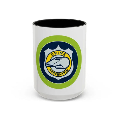 Crime Prevention (Boy Scout Merit Badge) Accent Coffee Mug 15oz Black - Go Mug Yourself