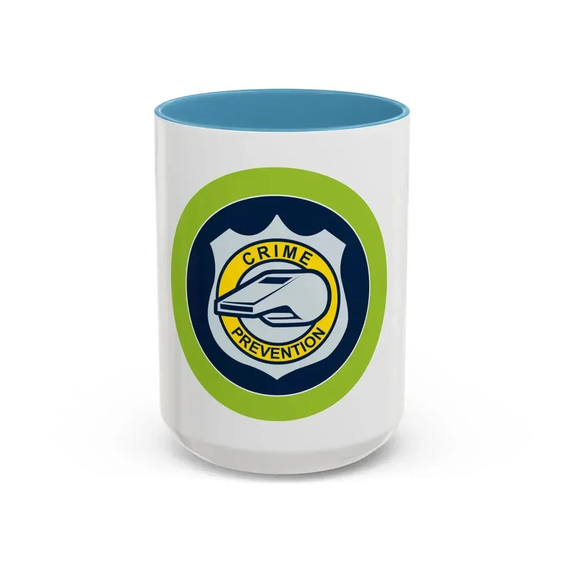 Crime Prevention (Boy Scout Merit Badge) Accent Coffee Mug 15oz Light Blue - Go Mug Yourself