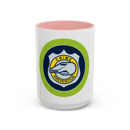 Crime Prevention (Boy Scout Merit Badge) Accent Coffee Mug 15oz Pink - Go Mug Yourself