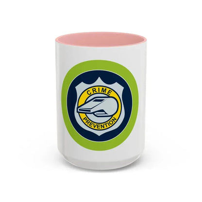 Crime Prevention (Boy Scout Merit Badge) Accent Coffee Mug 15oz Pink - Go Mug Yourself