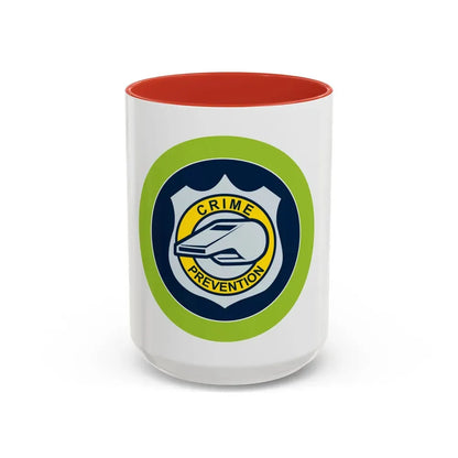 Crime Prevention (Boy Scout Merit Badge) Accent Coffee Mug 15oz Red - Go Mug Yourself