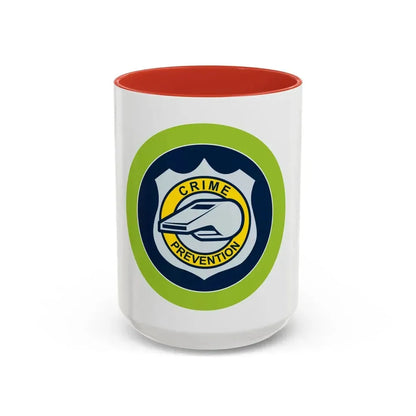 Crime Prevention (Boy Scout Merit Badge) Accent Coffee Mug 15oz Red - Go Mug Yourself