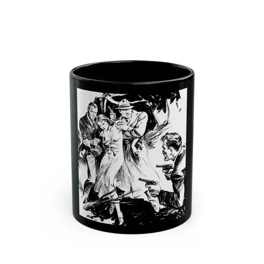 Crime pulp illustration - Black Coffee Mug 11oz - Go Mug Yourself