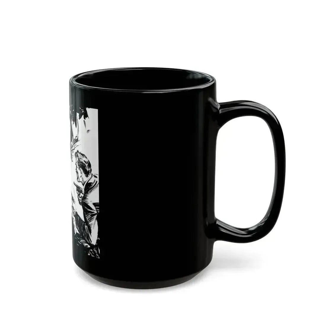 Crime pulp illustration - Black Coffee Mug - Go Mug Yourself