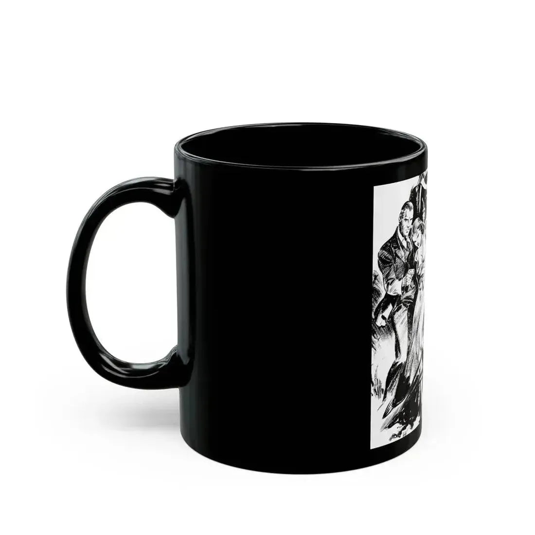 Crime pulp illustration - Black Coffee Mug - Go Mug Yourself