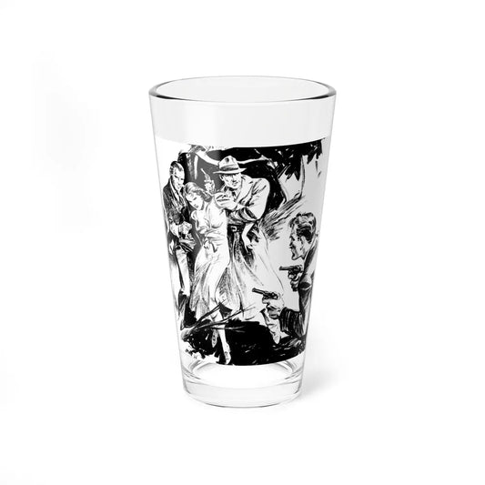 Crime pulp illustration - Pint Glass 16oz-16oz-Go Mug Yourself