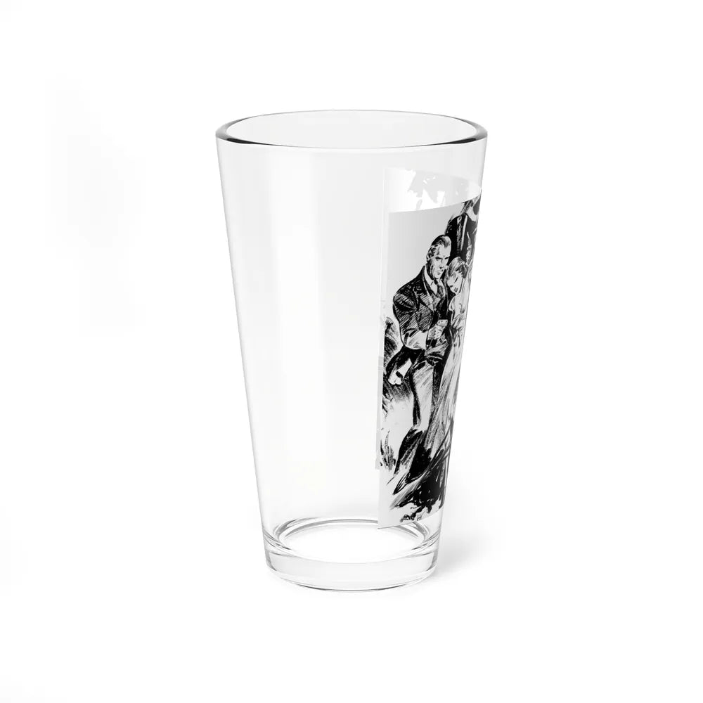 Crime pulp illustration - Pint Glass 16oz-Go Mug Yourself