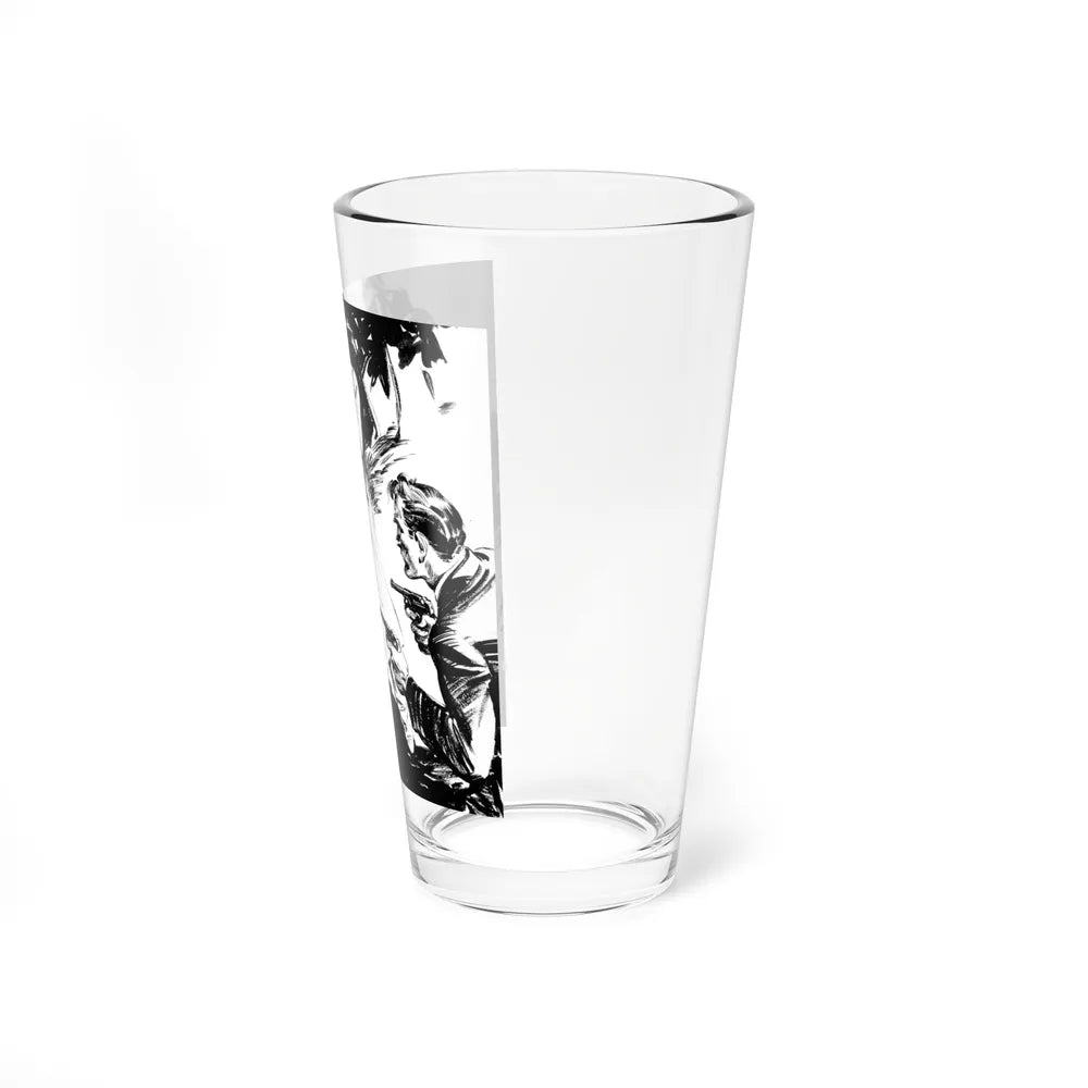 Crime pulp illustration - Pint Glass 16oz-Go Mug Yourself