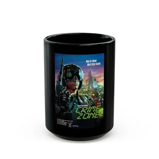 CRIME ZONE 1988 Movie Poster - Black Coffee Mug 15oz - Go Mug Yourself