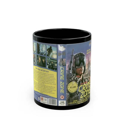 CRIME ZONE (VHS COVER) - Black Coffee Mug 11oz - Go Mug Yourself