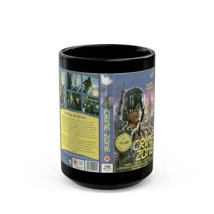 CRIME ZONE (VHS COVER) - Black Coffee Mug 15oz - Go Mug Yourself