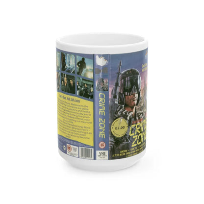 CRIME ZONE (VHS COVER) - White Coffee Mug-15oz-Go Mug Yourself