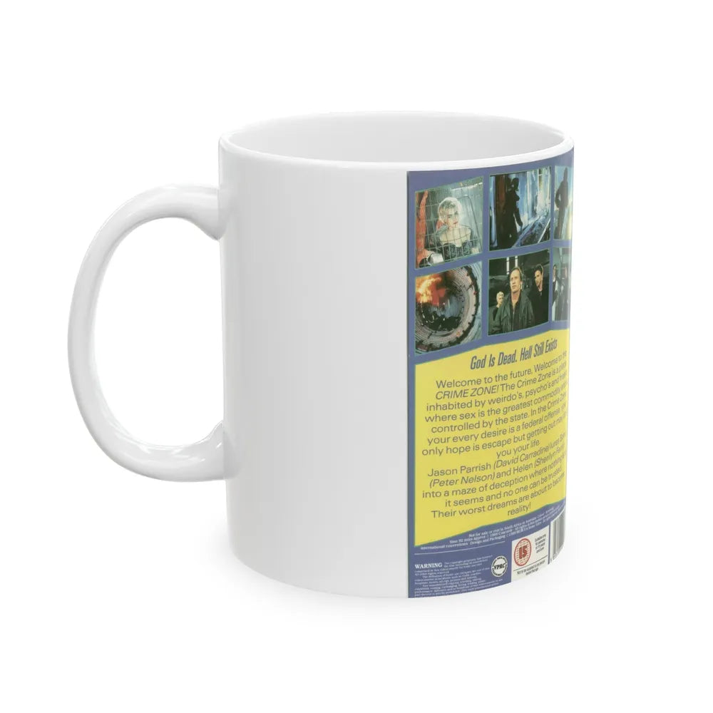 CRIME ZONE (VHS COVER) - White Coffee Mug-Go Mug Yourself