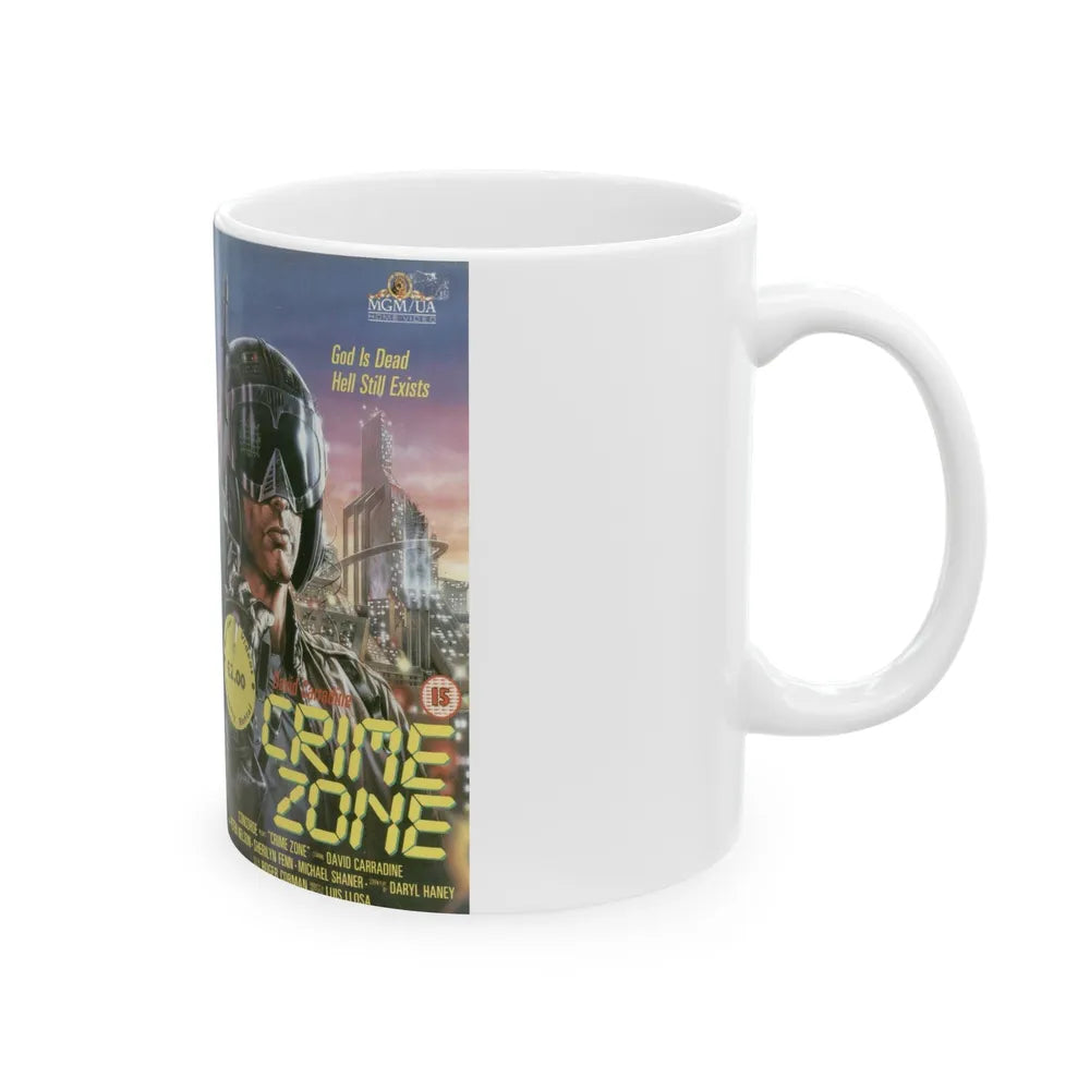 CRIME ZONE (VHS COVER) - White Coffee Mug-Go Mug Yourself