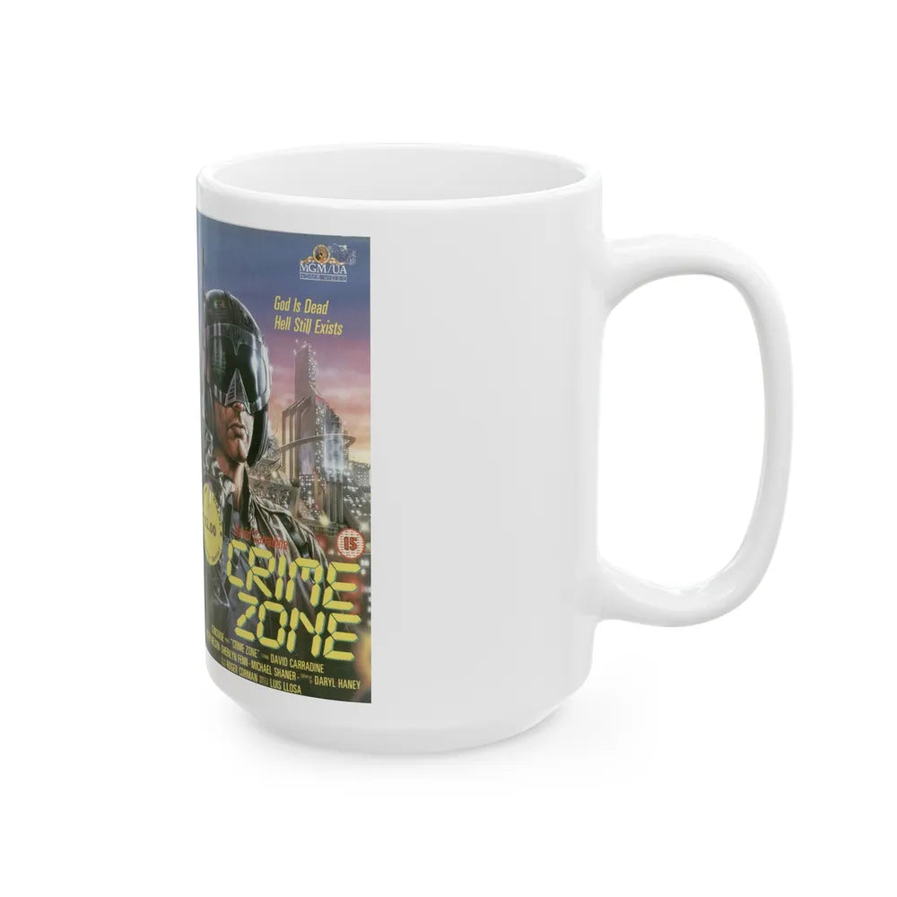 CRIME ZONE (VHS COVER) - White Coffee Mug-Go Mug Yourself