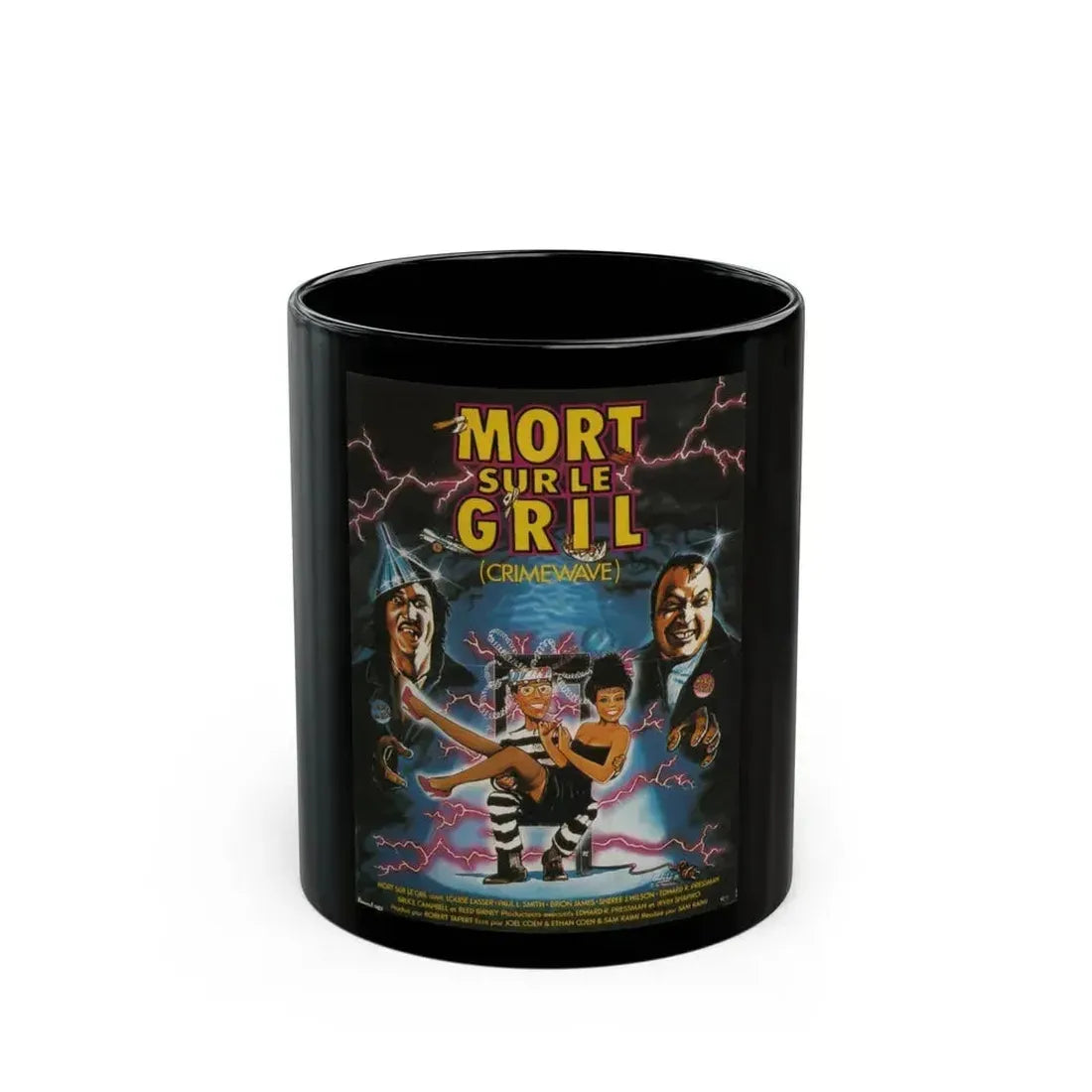 CRIMEWAVE 1985 Movie Poster - Black Coffee Mug 11oz - Go Mug Yourself