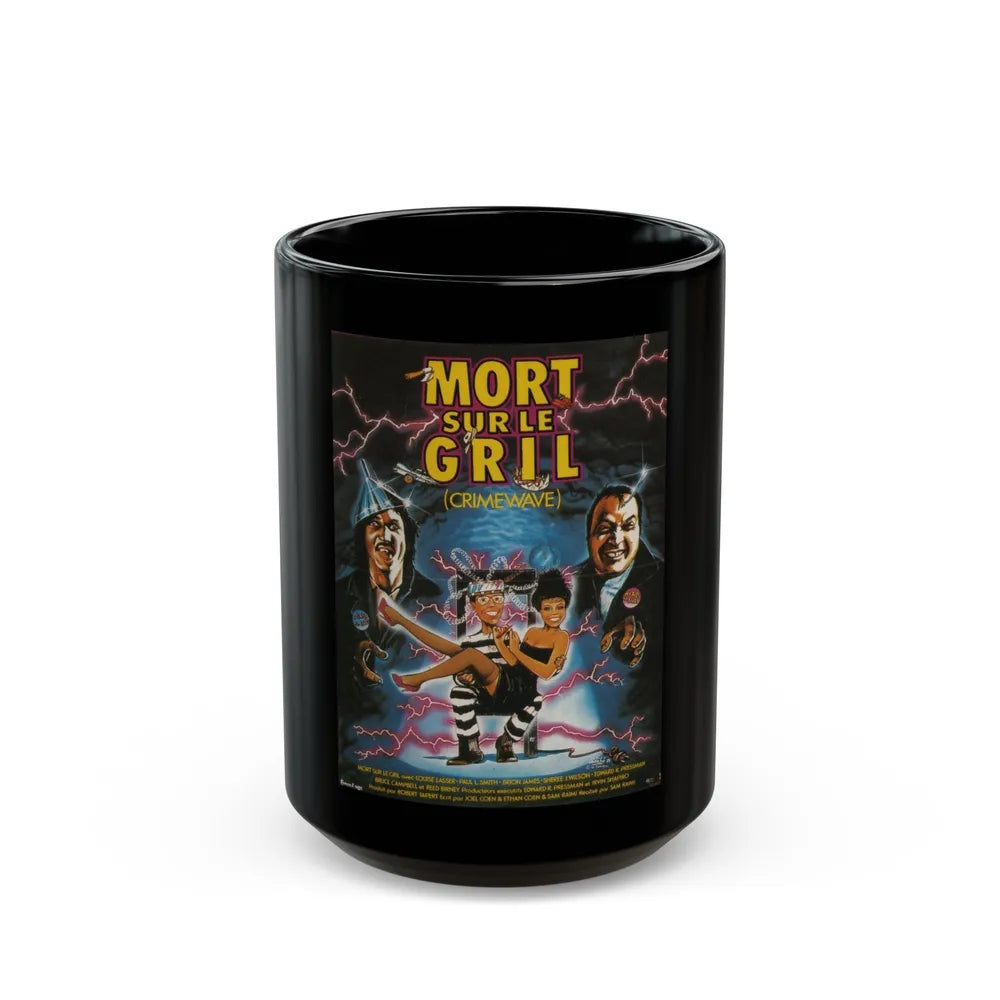 CRIMEWAVE 1985 Movie Poster - Black Coffee Mug-15oz-Go Mug Yourself