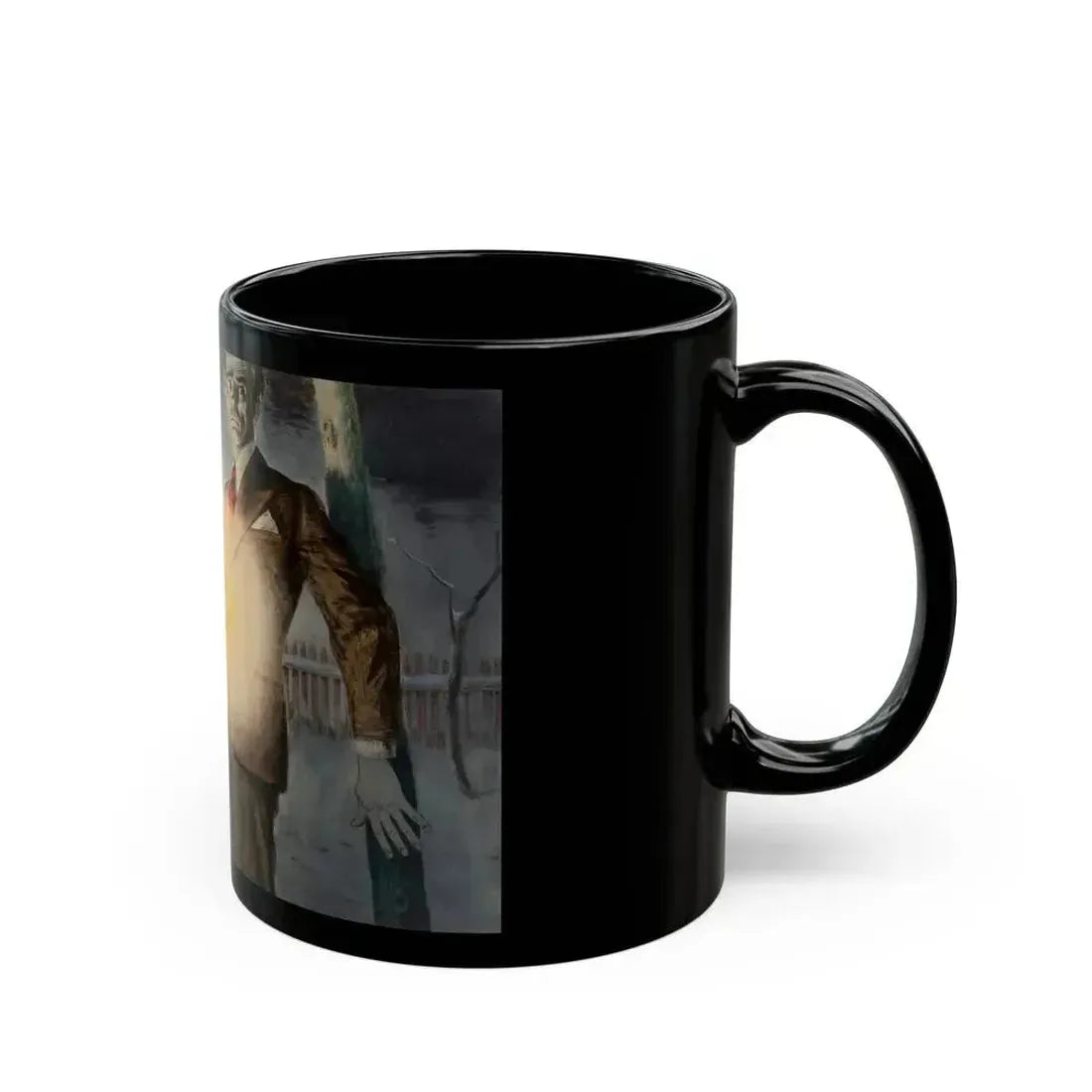 Crimson Friday, Woman's Home Companion interior illustration, December 1942 - Black Coffee Mug - Go Mug Yourself