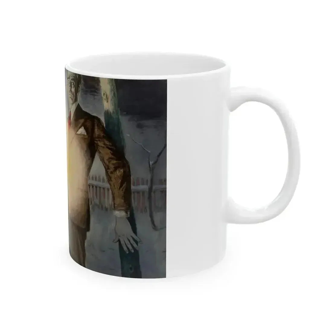 Crimson Friday, Woman's Home Companion interior illustration, December 1942 - White Coffee Mug - Go Mug Yourself
