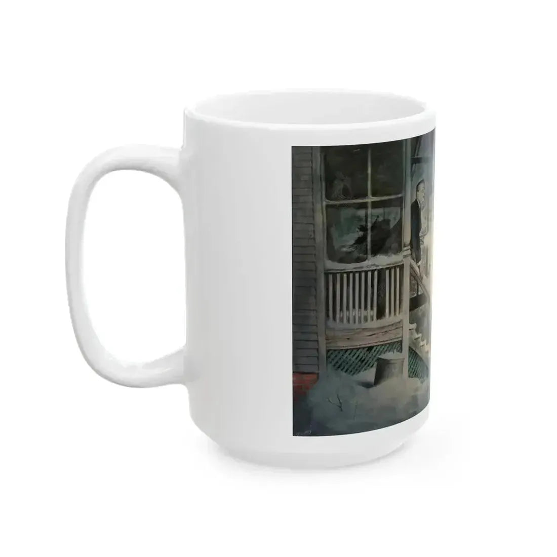 Crimson Friday, Woman's Home Companion interior illustration, December 1942 - White Coffee Mug - Go Mug Yourself