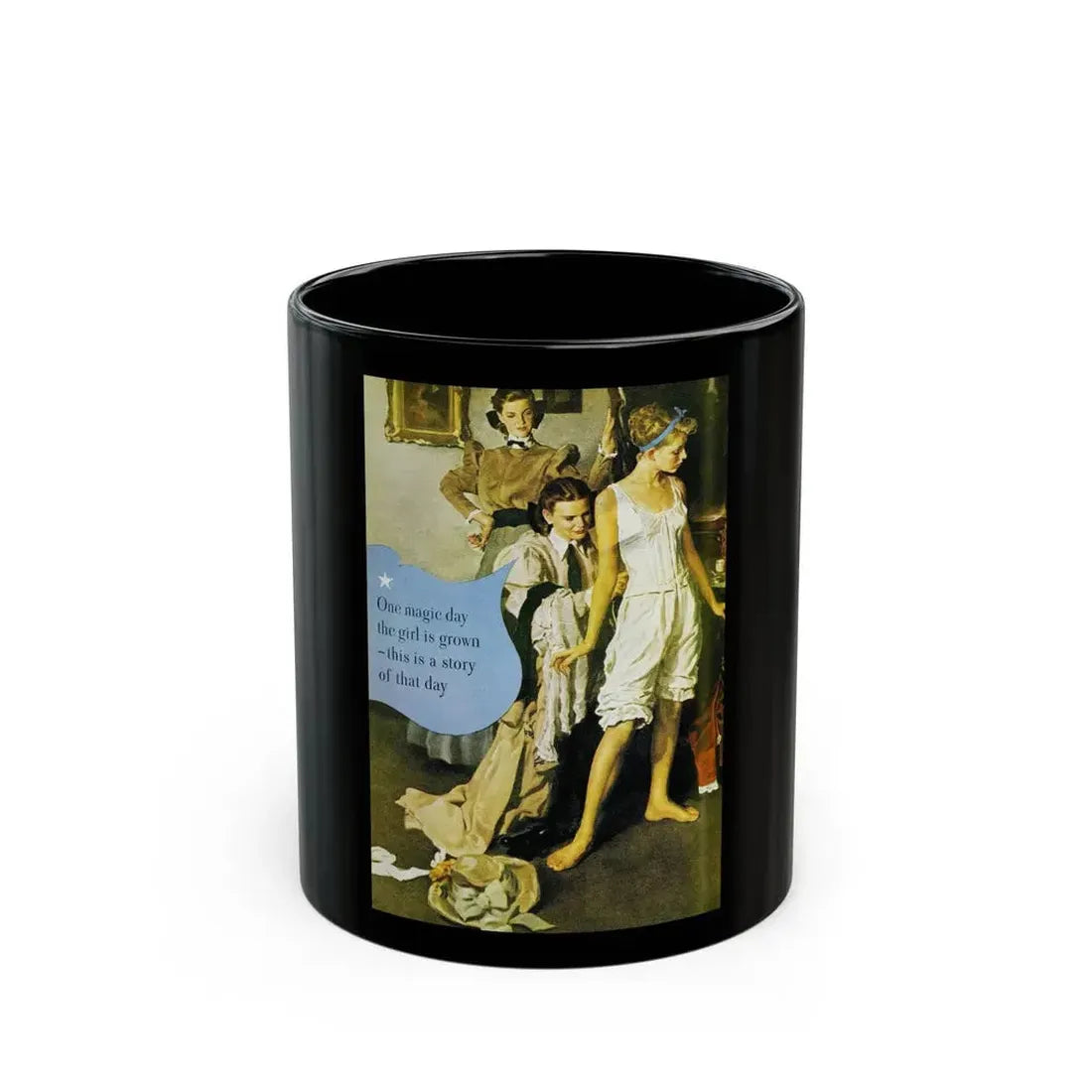 Crisis, Good Housekeeping, October 1946 - Black Coffee Mug 11oz - Go Mug Yourself