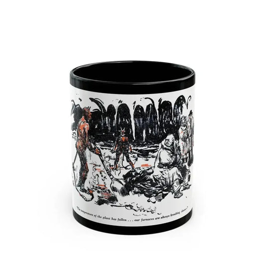 Crisis In Hell (1), Blue Book Magazine, March 1947 - Black Coffee Mug 11oz - Go Mug Yourself