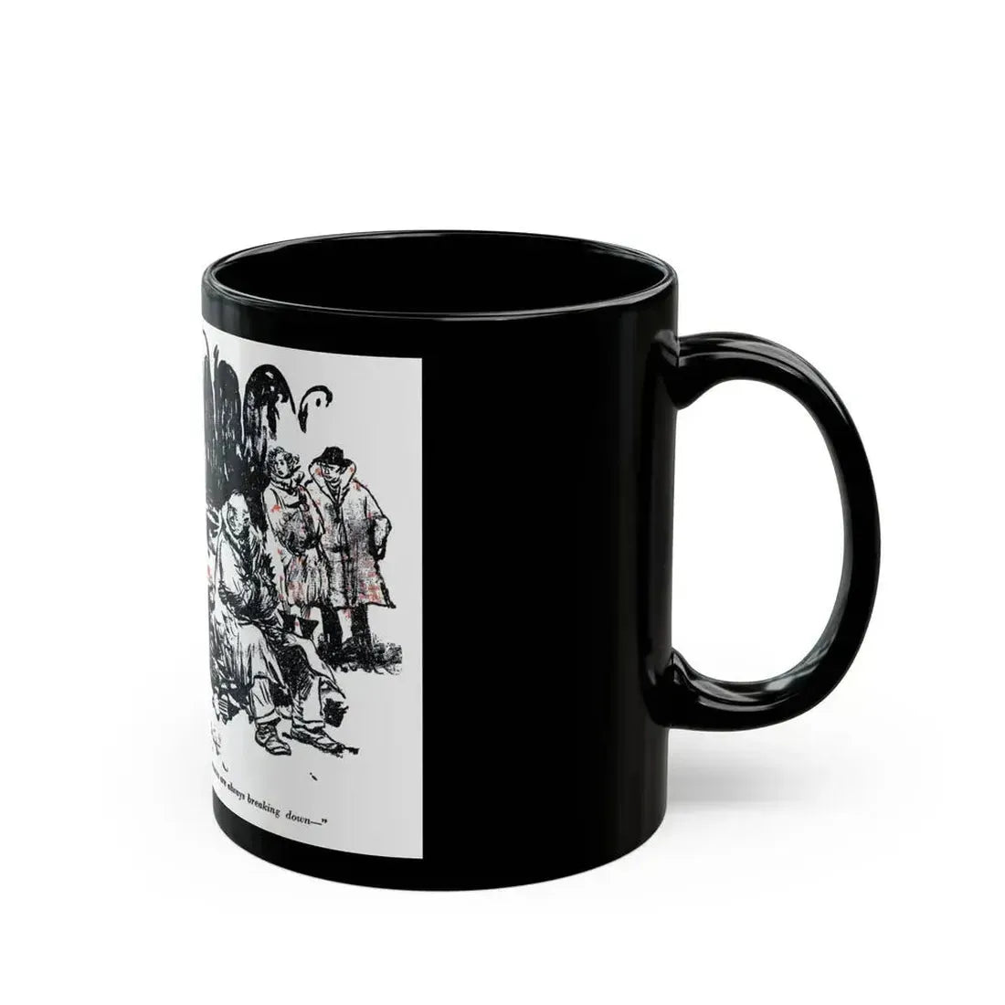 Crisis In Hell (1), Blue Book Magazine, March 1947 - Black Coffee Mug - Go Mug Yourself