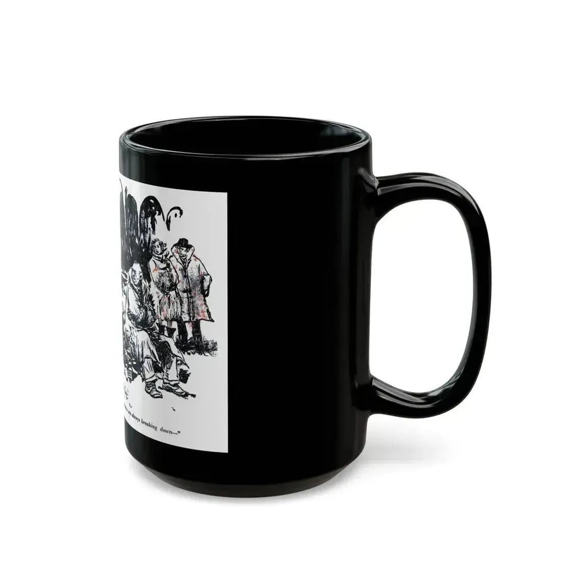 Crisis In Hell (1), Blue Book Magazine, March 1947 - Black Coffee Mug - Go Mug Yourself