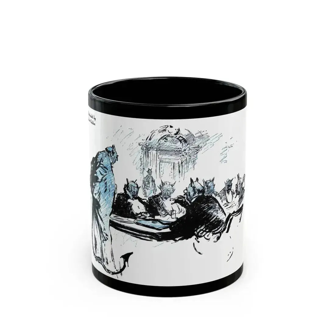Crisis In Hell (2), Blue Book Magazine, March 1947 - Black Coffee Mug 11oz - Go Mug Yourself