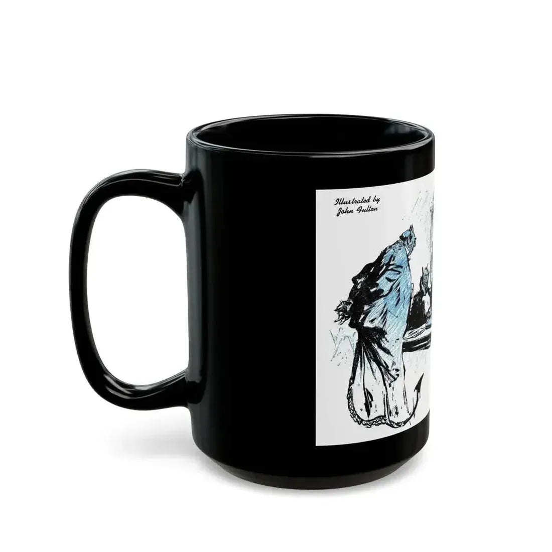Crisis In Hell (2), Blue Book Magazine, March 1947 - Black Coffee Mug - Go Mug Yourself