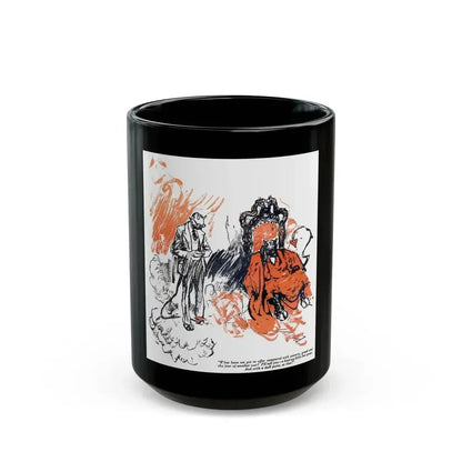 Crisis In Hell (4), Blue Book Magazine, March 1947 - Black Coffee Mug 15oz - Go Mug Yourself