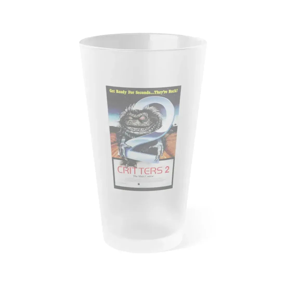 CRITTERS 2 THE MAIN COURSE 1988 Movie Poster - Frosted Pint Glass 16oz Default Title - Go Mug Yourself