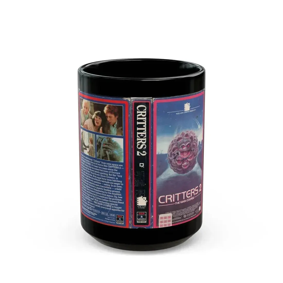 CRITTERS 2 (VHS COVER) - Black Coffee Mug 15oz - Go Mug Yourself