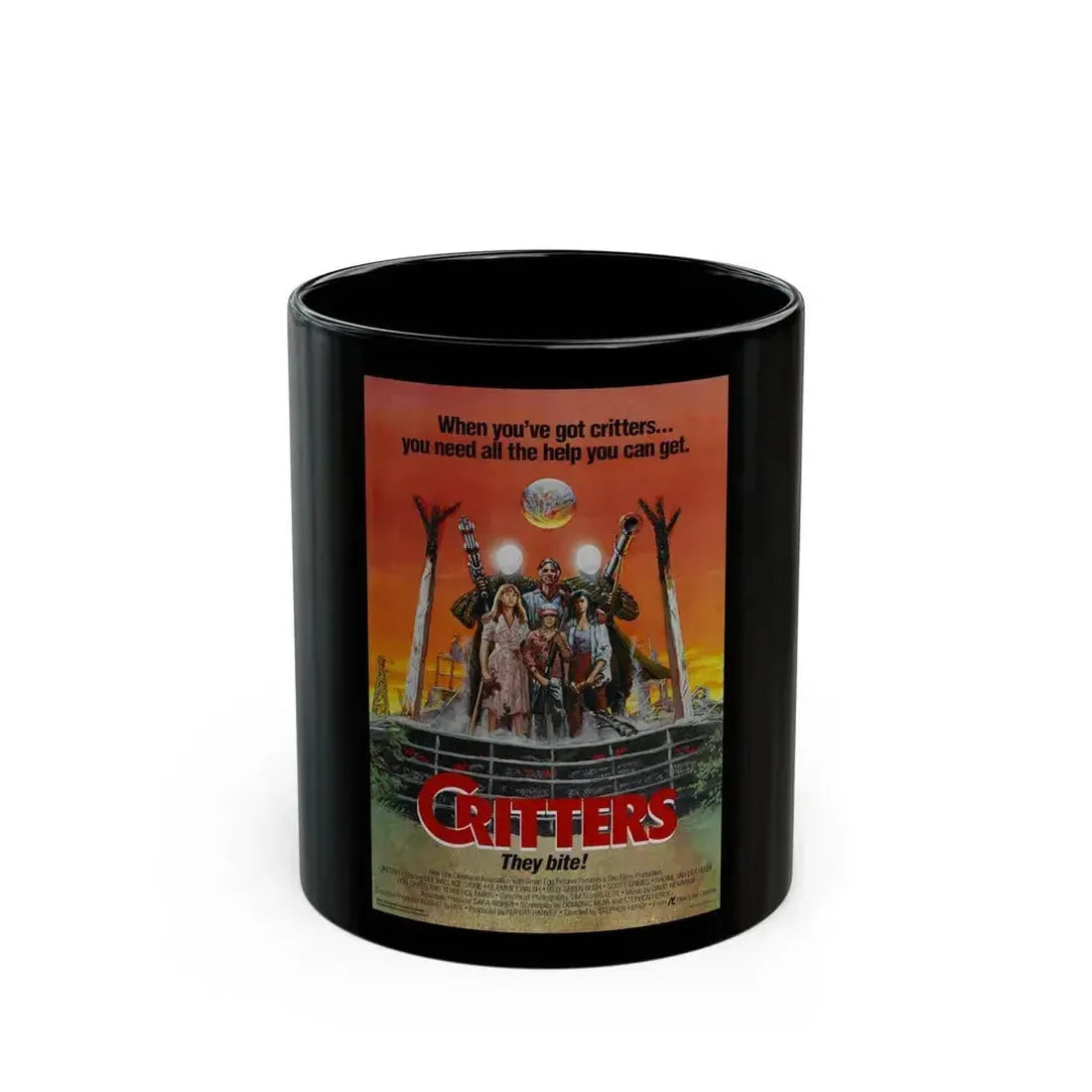 CRITTERS (3) 1986 Movie Poster - Black Coffee Mug 11oz - Go Mug Yourself