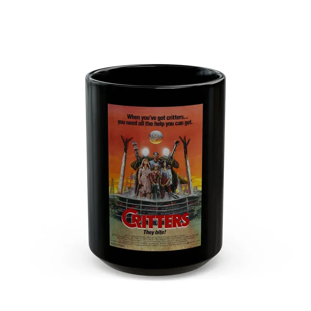 CRITTERS (3) 1986 Movie Poster - Black Coffee Mug 15oz - Go Mug Yourself
