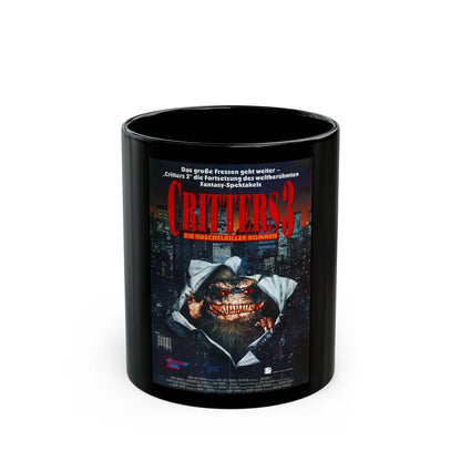 CRITTERS 3 (GERMAN) 1991 Movie Poster - Black Coffee Mug-11oz-Go Mug Yourself