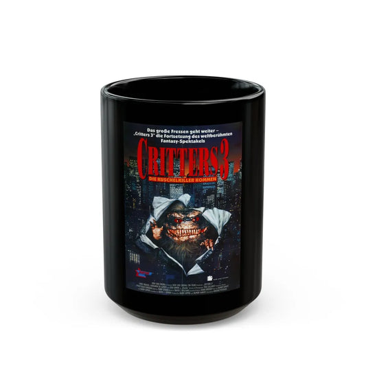 CRITTERS 3 (GERMAN) 1991 Movie Poster - Black Coffee Mug-15oz-Go Mug Yourself