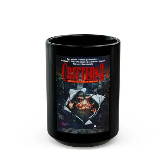 CRITTERS 3 (GERMAN) 1991 Movie Poster - Black Coffee Mug 15oz - Go Mug Yourself