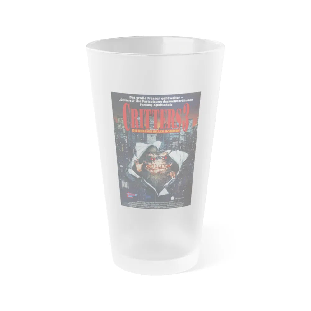 CRITTERS 3 (GERMAN) 1991 Movie Poster - Frosted Pint Glass 16oz-16oz-Frosted-Go Mug Yourself