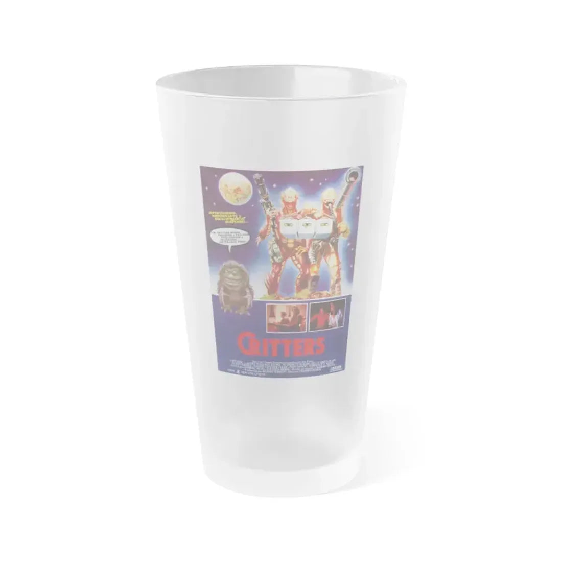 CRITTERS (SPANISH) 1986 Movie Poster - Frosted Pint Glass 16oz Default Title - Go Mug Yourself