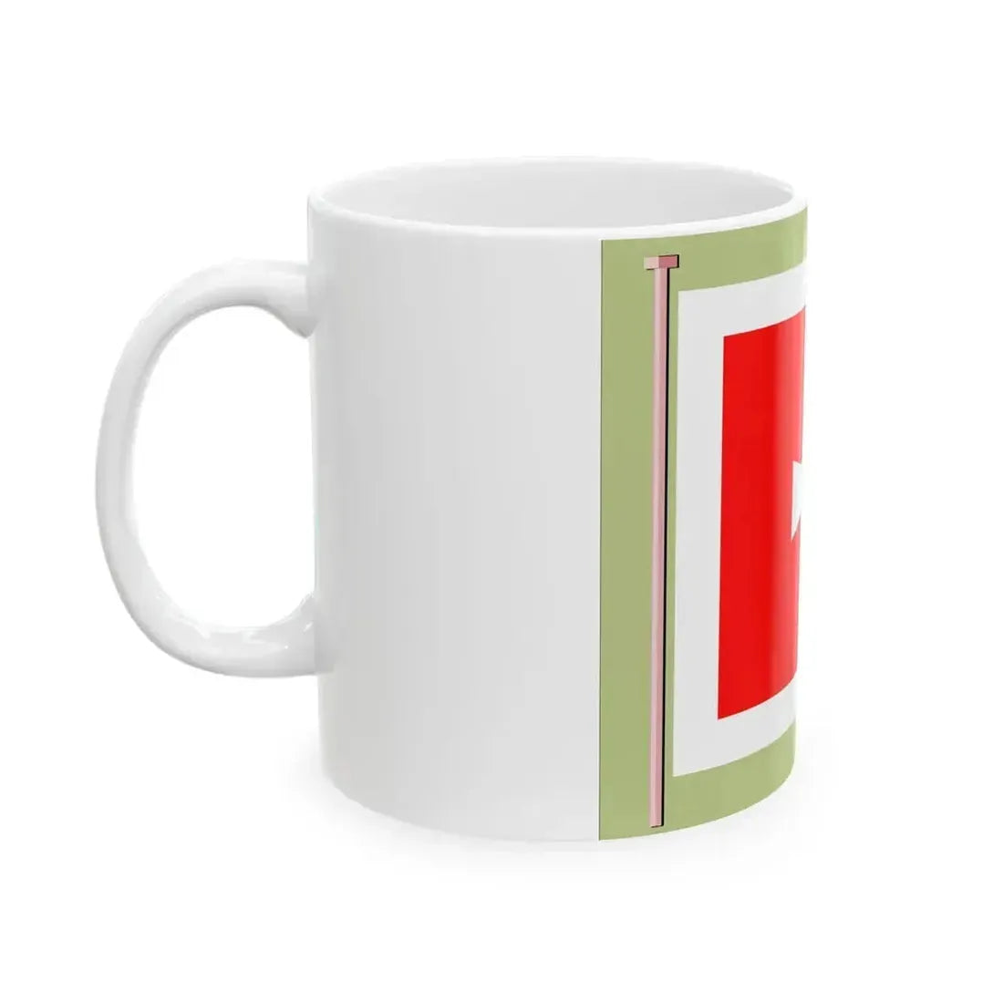 Crnogorska stotinaska zastava iz vremena knjaza Danila (Montenegro) White Coffee Mug - Go Mug Yourself