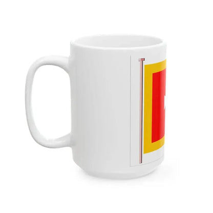 Crnogorska stotinaska zastava iz vremena knjaza Danila sa zlatno zutim porubom (Montenegro) White Coffee Mug - Go Mug Yourself