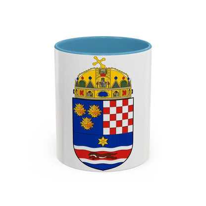 Croatia Country History (with crown) (1868-1918) - Accent Coffee Mug 11oz Light Blue - Go Mug Yourself