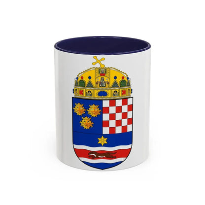 Croatia Country History (with crown) (1868-1918) - Accent Coffee Mug 11oz Navy - Go Mug Yourself