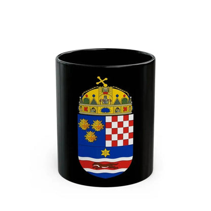 Croatia Country History (with crown) (1868-1918) - Black Coffee Mug 11oz - Go Mug Yourself