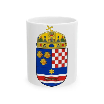 Croatia Country History (with crown) (1868-1918) - White Coffee Mug 11oz - Go Mug Yourself