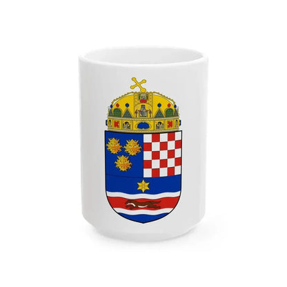 Croatia Country History (with crown) (1868-1918) - White Coffee Mug 15oz - Go Mug Yourself