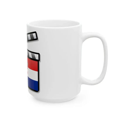 Croatia film clapperboard (Croatia) White Coffee Mug - Go Mug Yourself