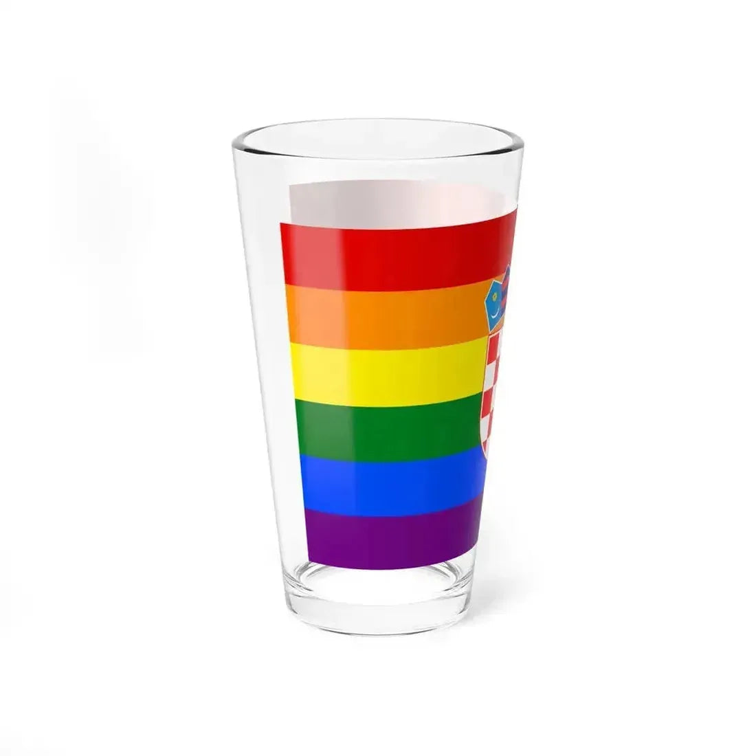 Croatia Gay flag (Croatia) Pint Glass 16oz - Go Mug Yourself